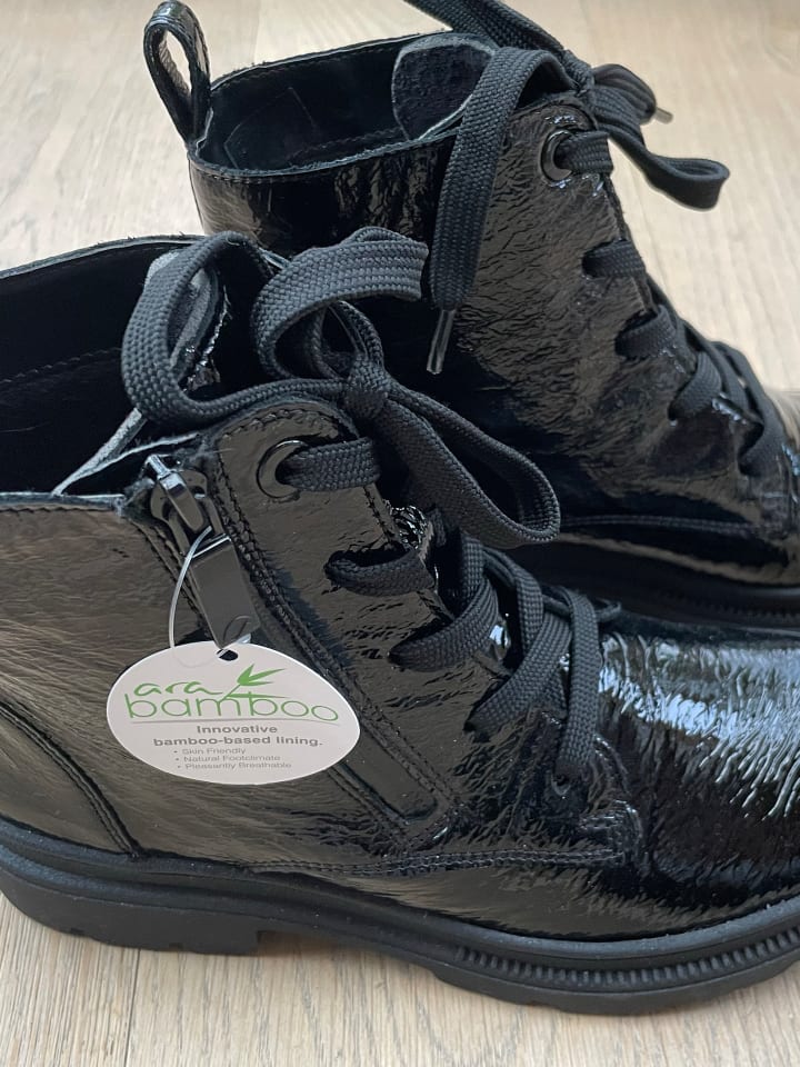 Ara Shoes Leder-Boots in Schwarz günstig kaufen 38