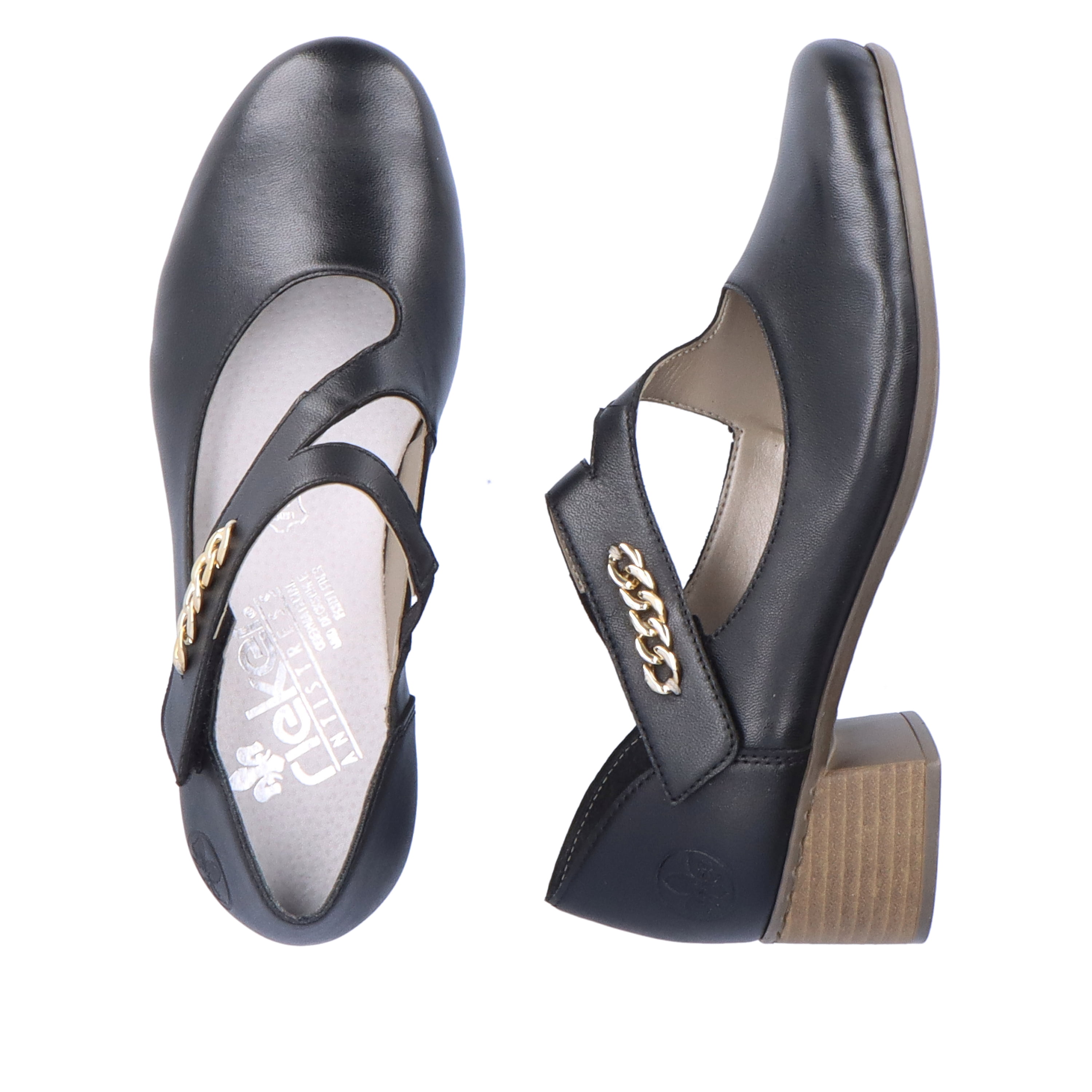 Rieker Damen Pumps asphaltschwarz
