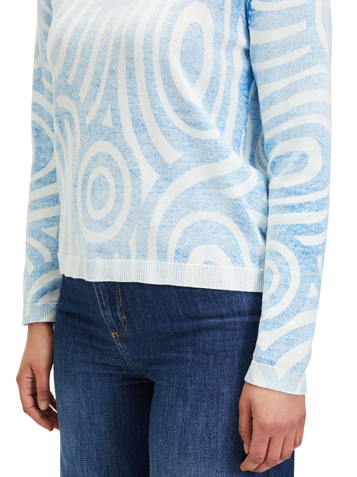 CARTOON Pullover in Hellblau/ Weiß günstig kaufen