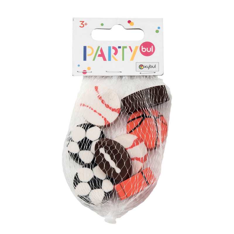 8 mini gommes ballons de sport Oxybul