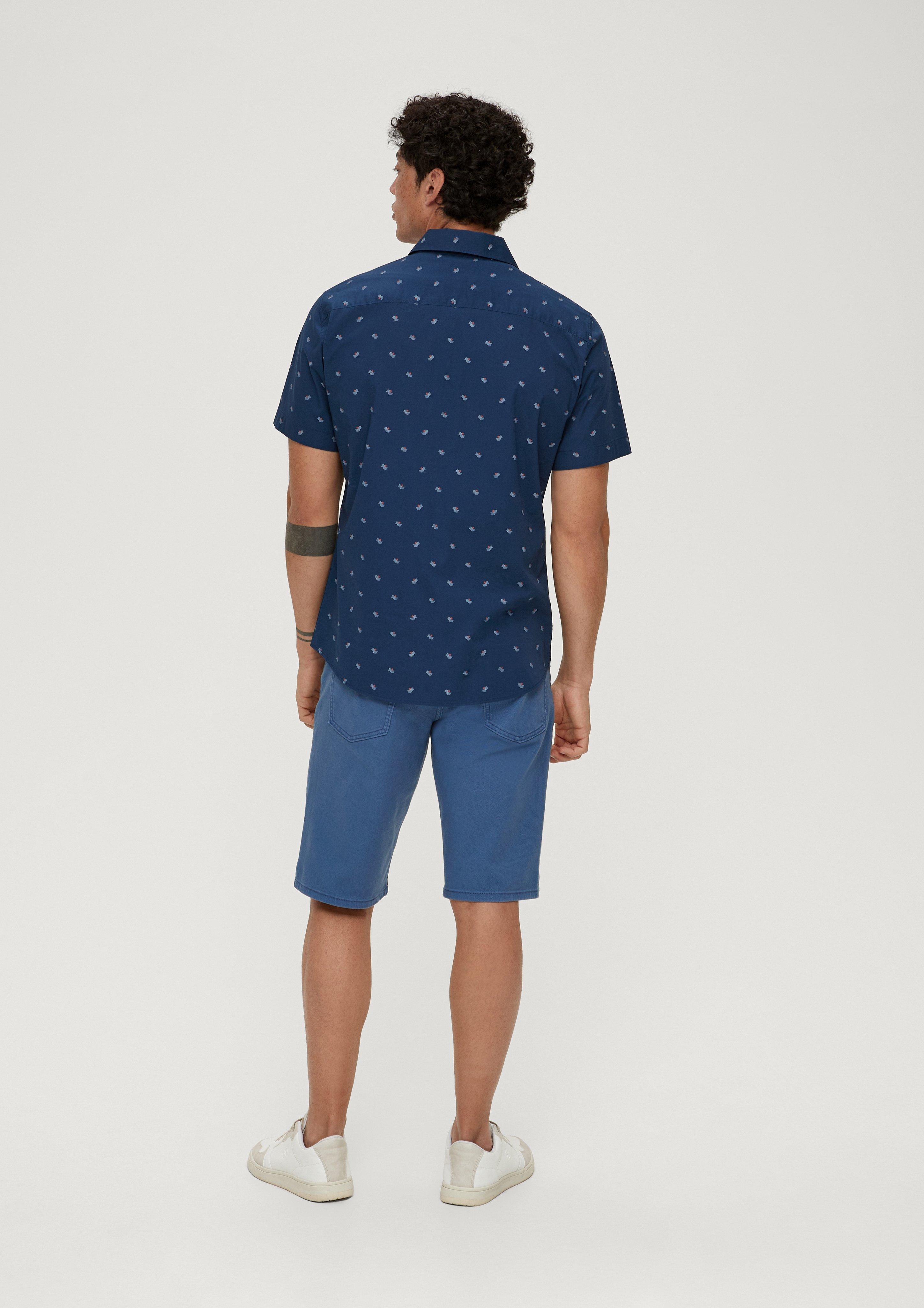 Slim: Kurzarmhemd mit Alloverprint  2131013-58A6