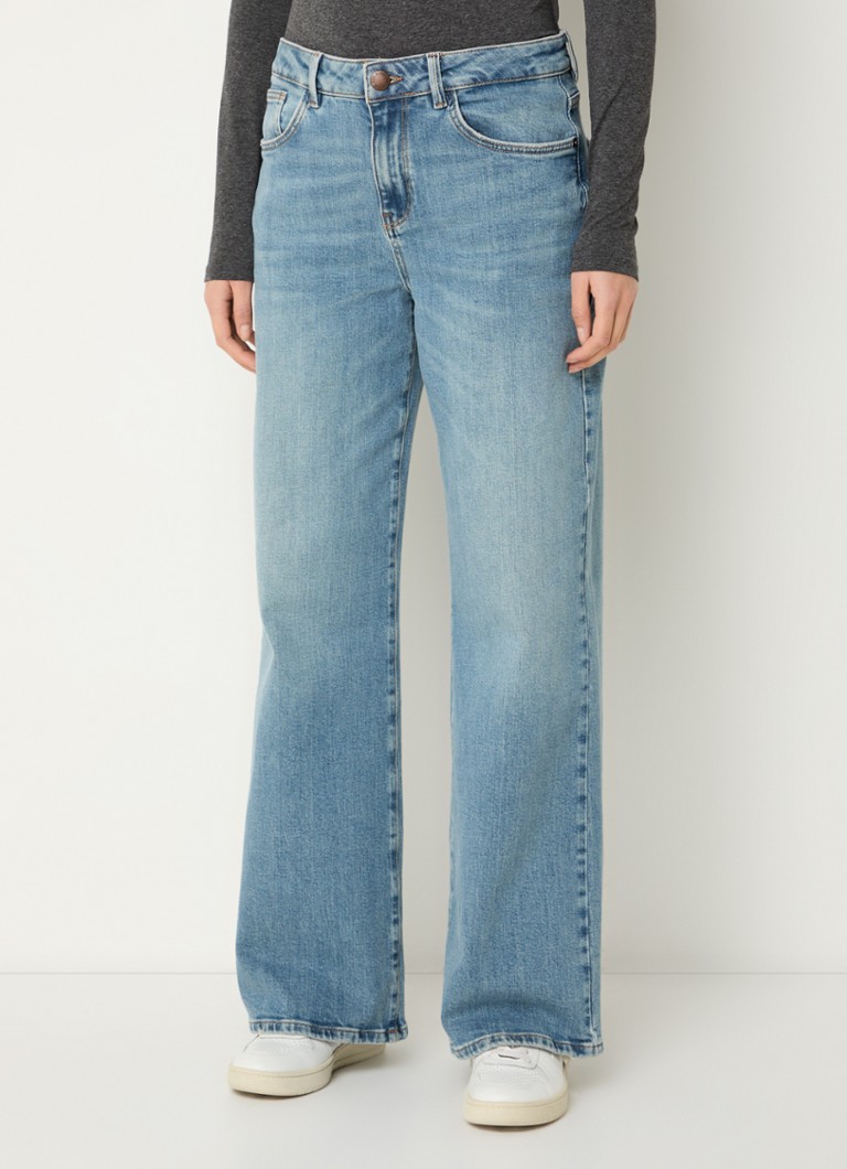 Mos Mosh  MMDara Galleon high waist wide leg jeans met lichte wassing