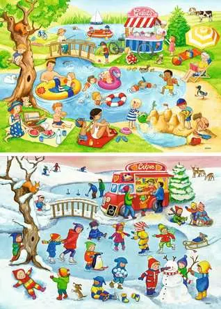 Kinderpuzzle ab 4 Jahren - Freizeit am See - 24 Teile