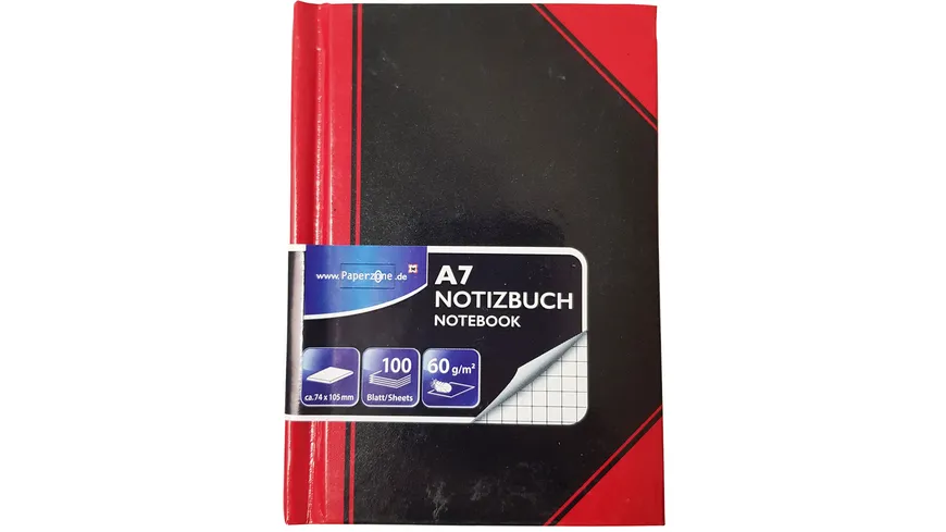 PAPERZONE Notizbuch A7 kariert