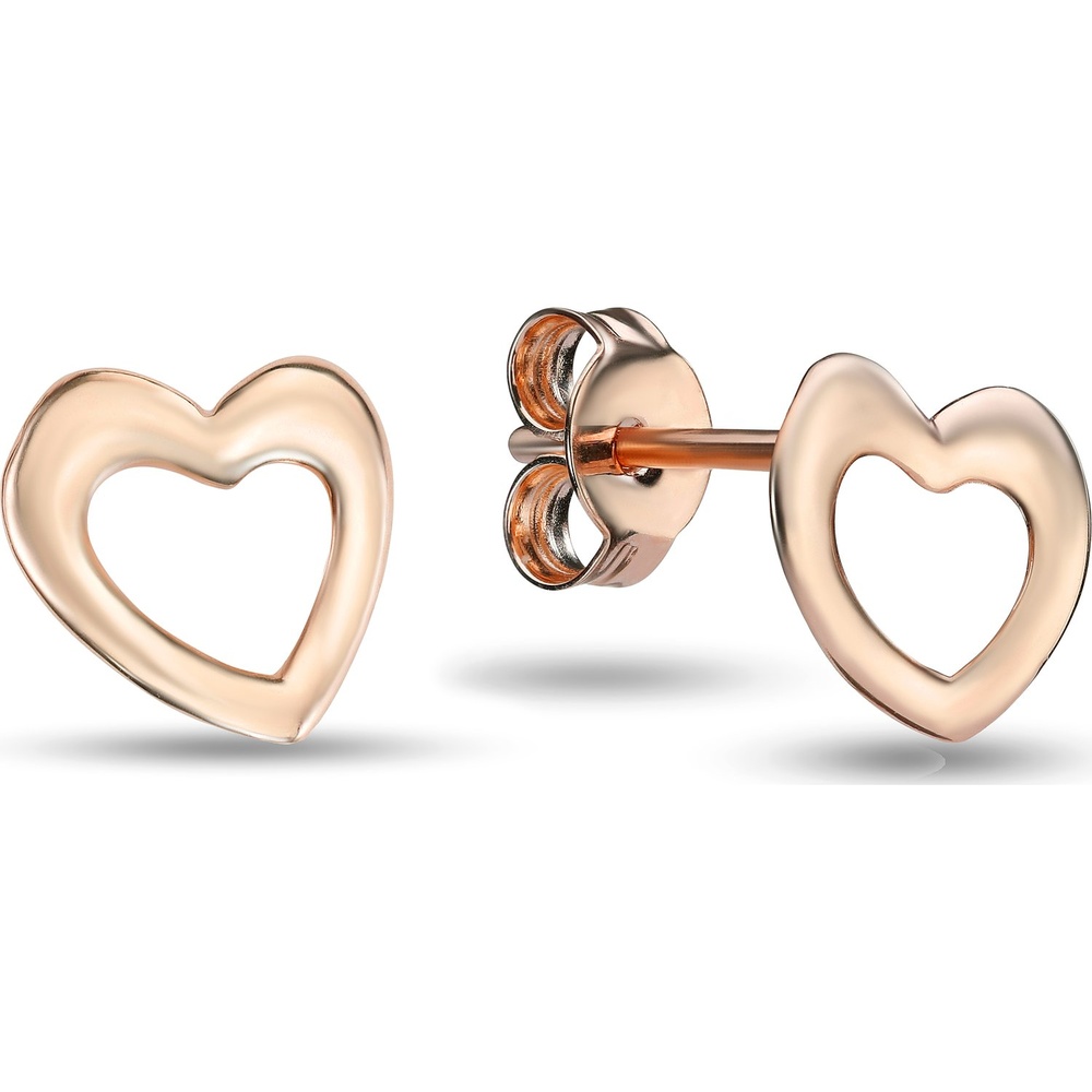 Valeria Boucles d'oreilles à fermoir à poussette 375 Or rose Boucles d'oreilles