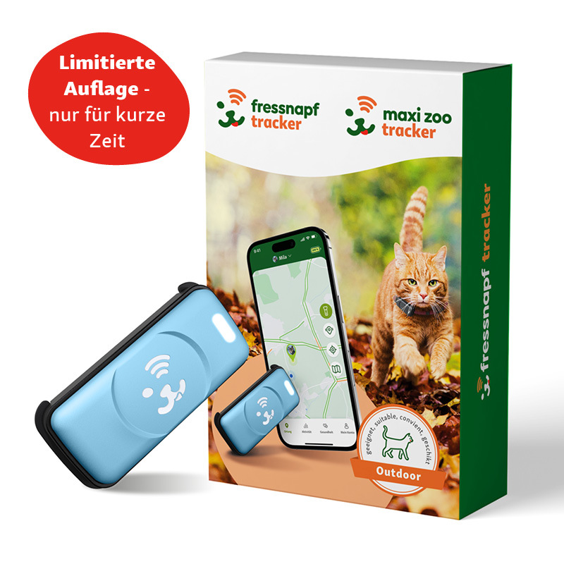 Fressnapf Halsbänder Fressnapf GPS-Tracker für Katzen happy blue *limitierte Auflage