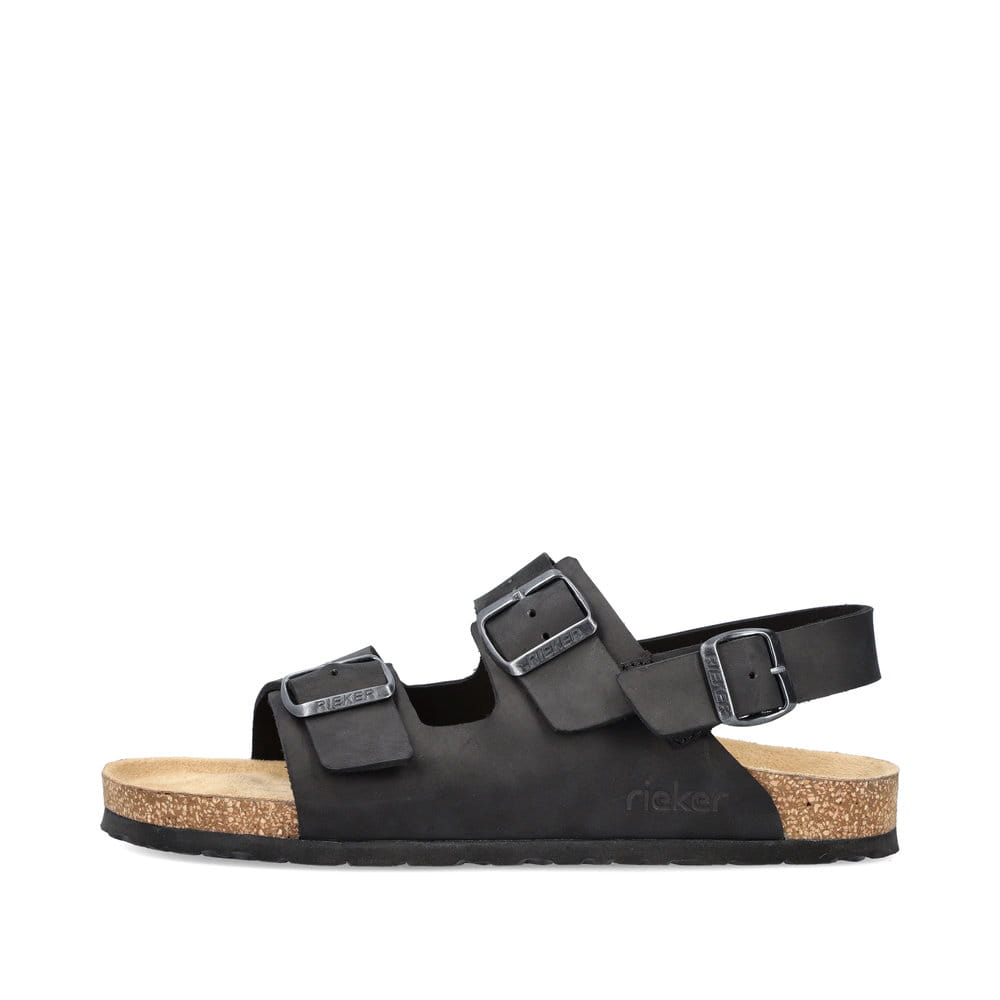 Rieker Herren Sandalen asphaltschwarz