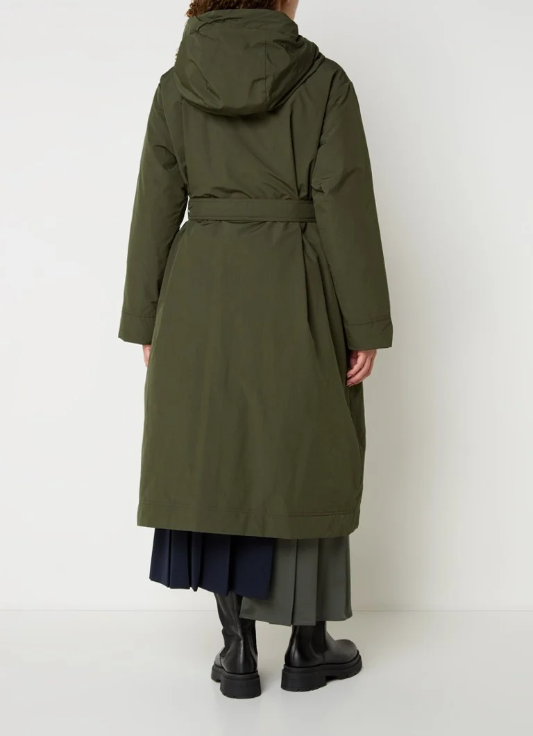 MaxMara Ussita divpusēja stepēta jaka ar sasienamu jostu