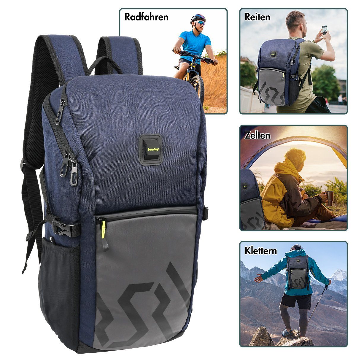 7Magic Wanderrucksack, 30L Wasserdichter Freizeitrucksack Sportrucksack
