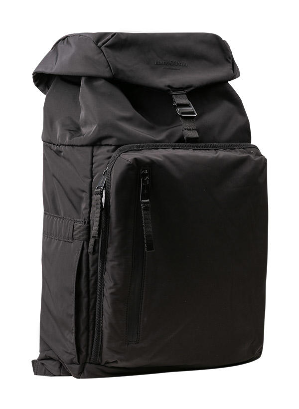 Marc O'Polo, Rucksack, Mikrofaser wasserabweisend, schwarz
