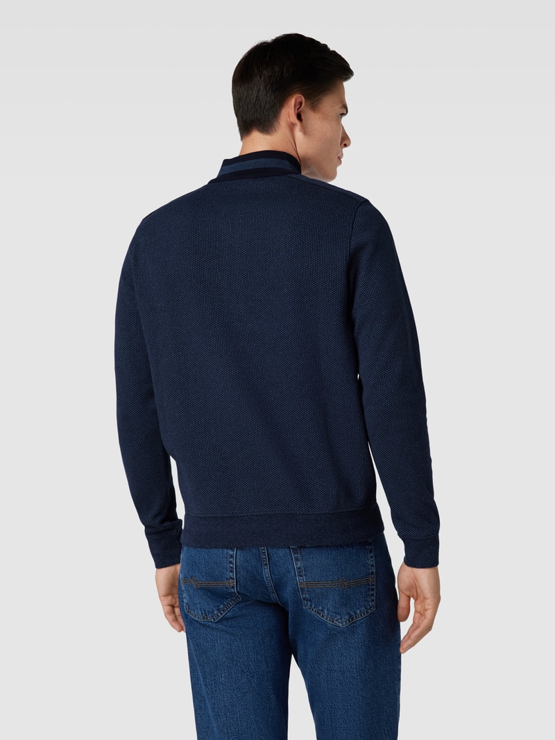 Sweatshirt mit Stehkragen in marineblau