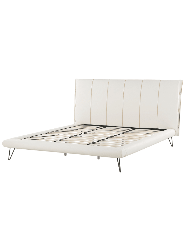 Beliani Doppelbett BETIN in Weiß - (W) 220 x (H) 118 x (L) 230 cm günstig kaufen onesize