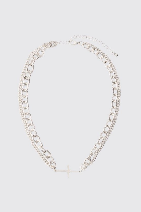 Silbernes Armband mit Kreuz-Anhänger