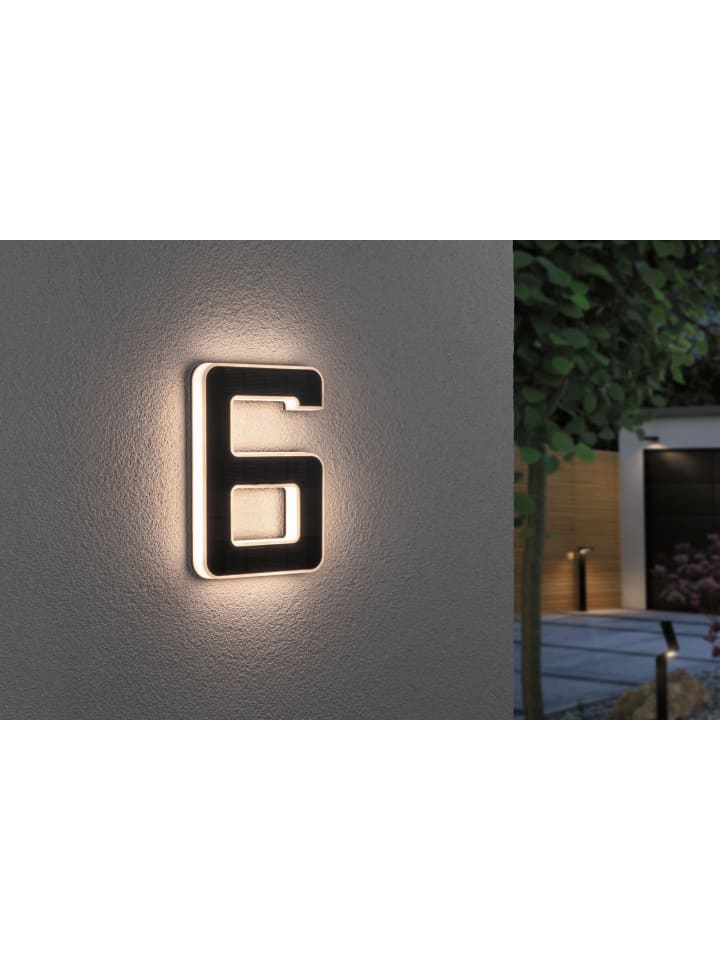 paulmann Solar LED Hausnummernleuchte  Nummer 6 günstig kaufen onesize