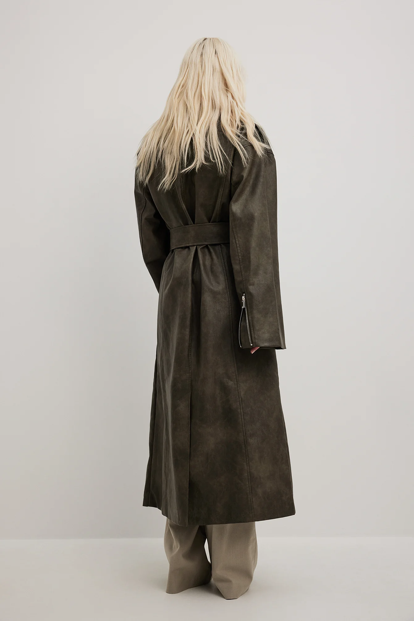 Maxi Bikerjacke aus PU
