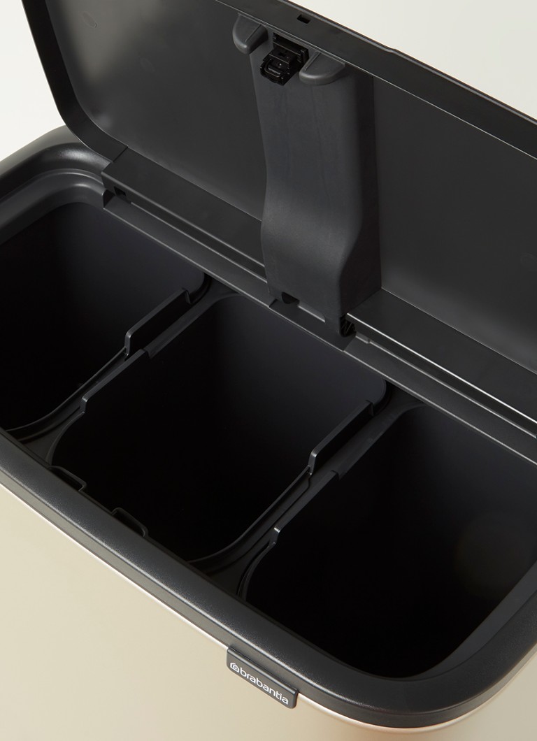 Cestino per la raccolta differenziata Brabantia Bo Touch Bin con coperchio e piedini, 3 x 11 litri