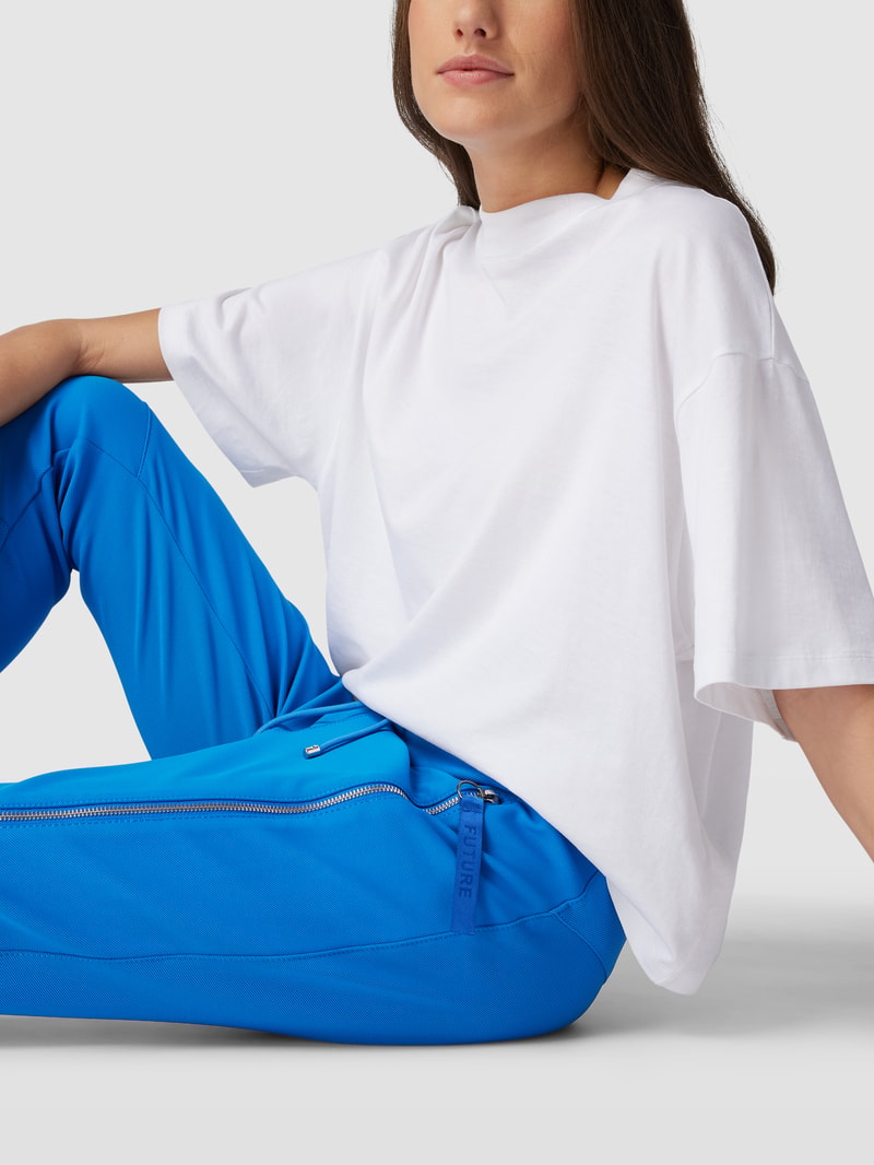 Sweatpants mit Strukturmuster Modell 'FUTURE 2.0' in blau