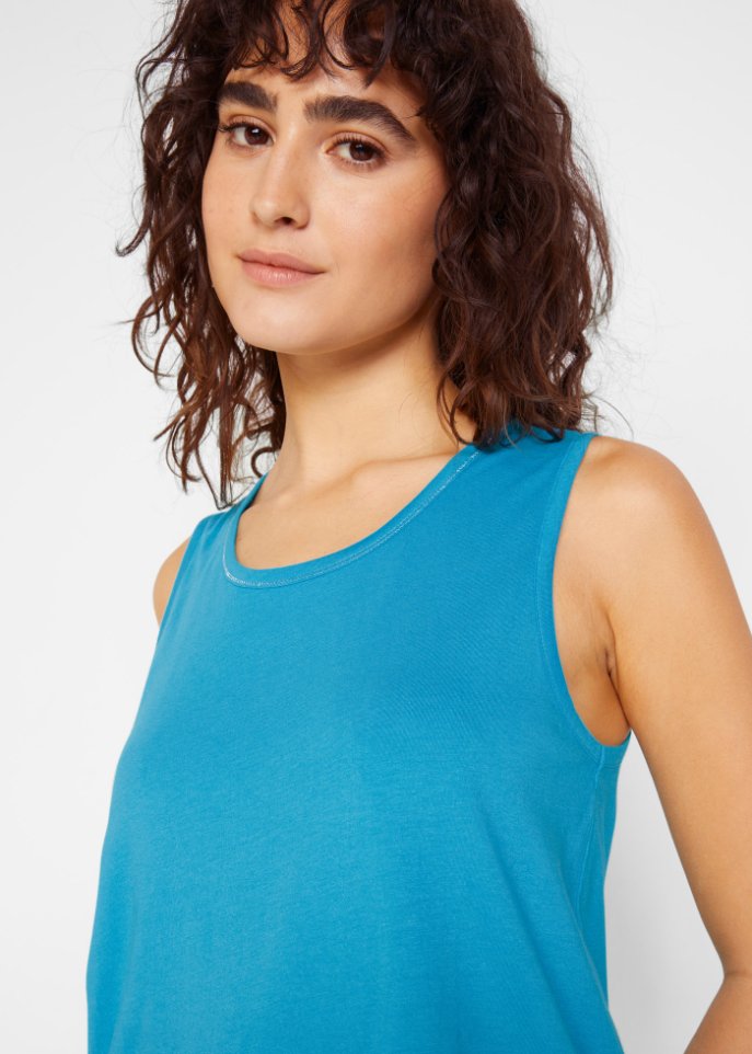 Nachhaltiges Long-Top mit Rundhals