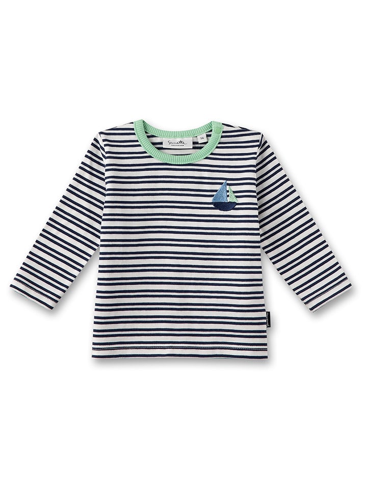 Sanetta Kidswear Longsleeve in Creme/ Dunkelblau günstig kaufen