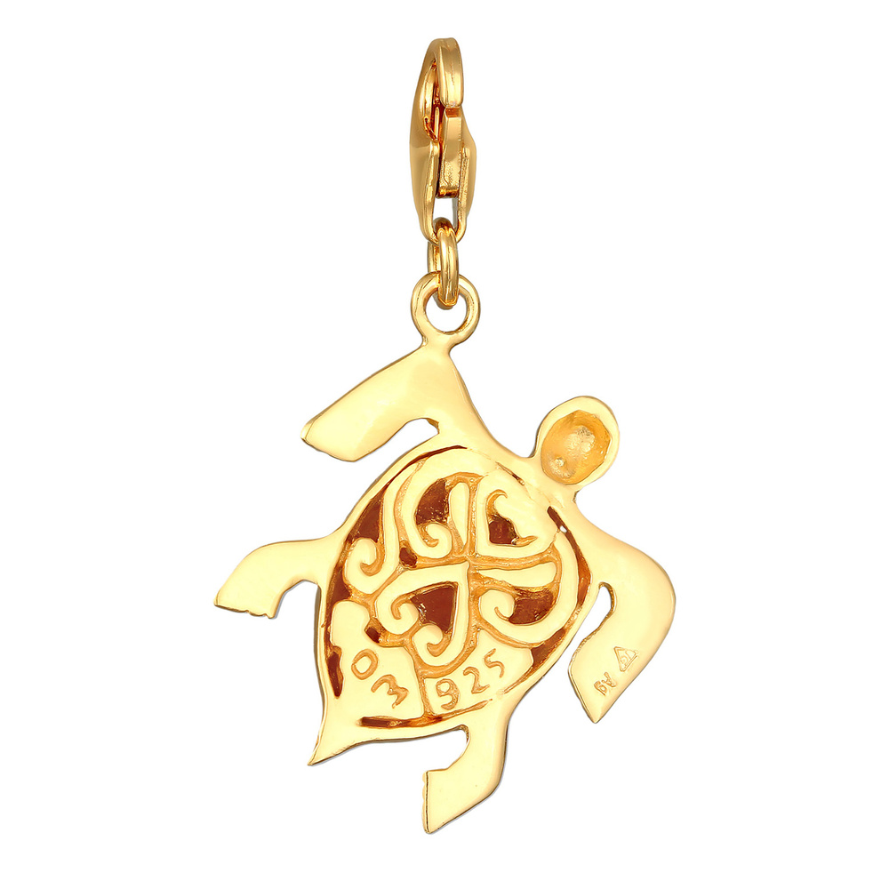 Nenalina Nenalina Amulette Femmes pendentif mer plage tortue en argent sterling 925 Pendentif