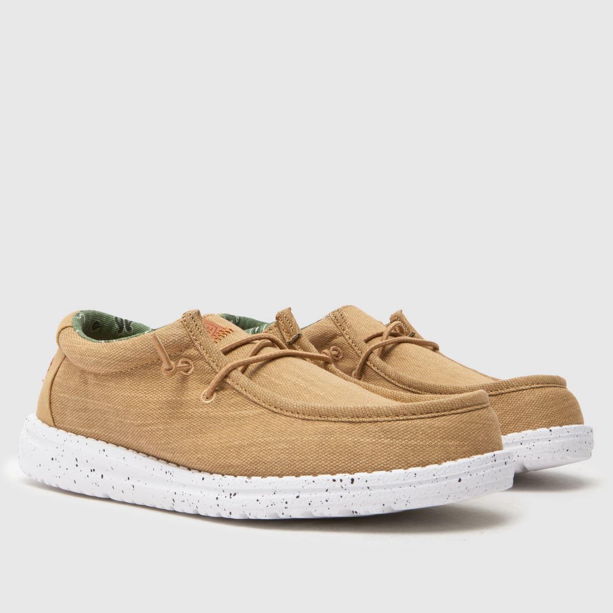HEYDUDE bruna Wally-sneakers för pojkar och ungdomar