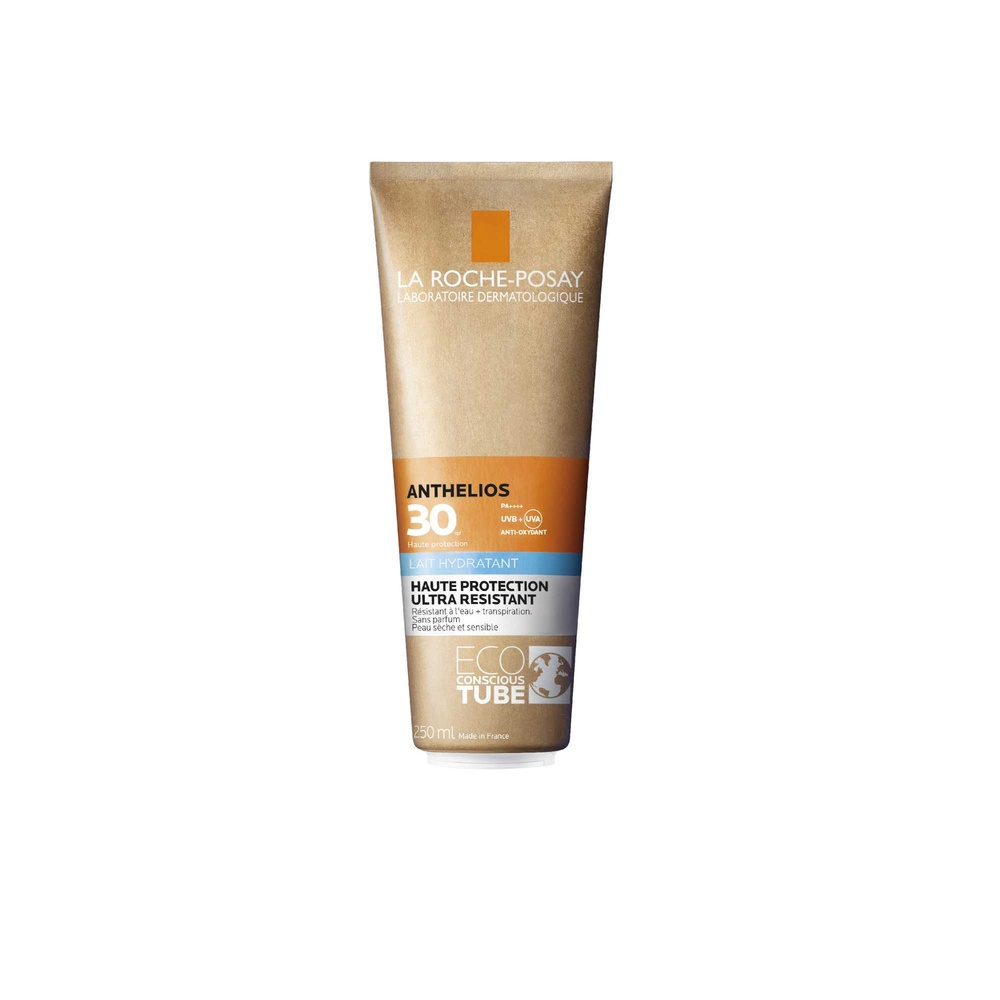 La Roche-Posay Anthelios Crème Solaire Lait Hydratant Haute Protection 30 Sans Parfum Peaux Sèches Tube