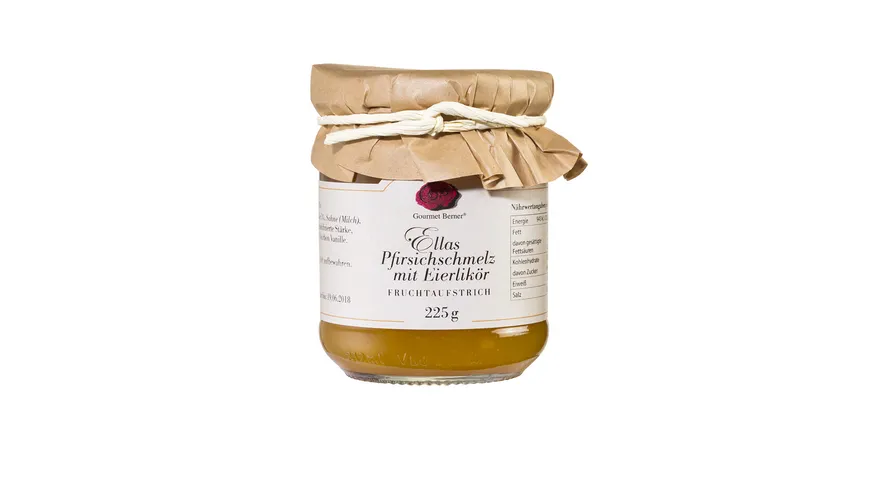Gourmet Berner Pfirsich mit Eierlikör Fruchtaufstrich 250 g