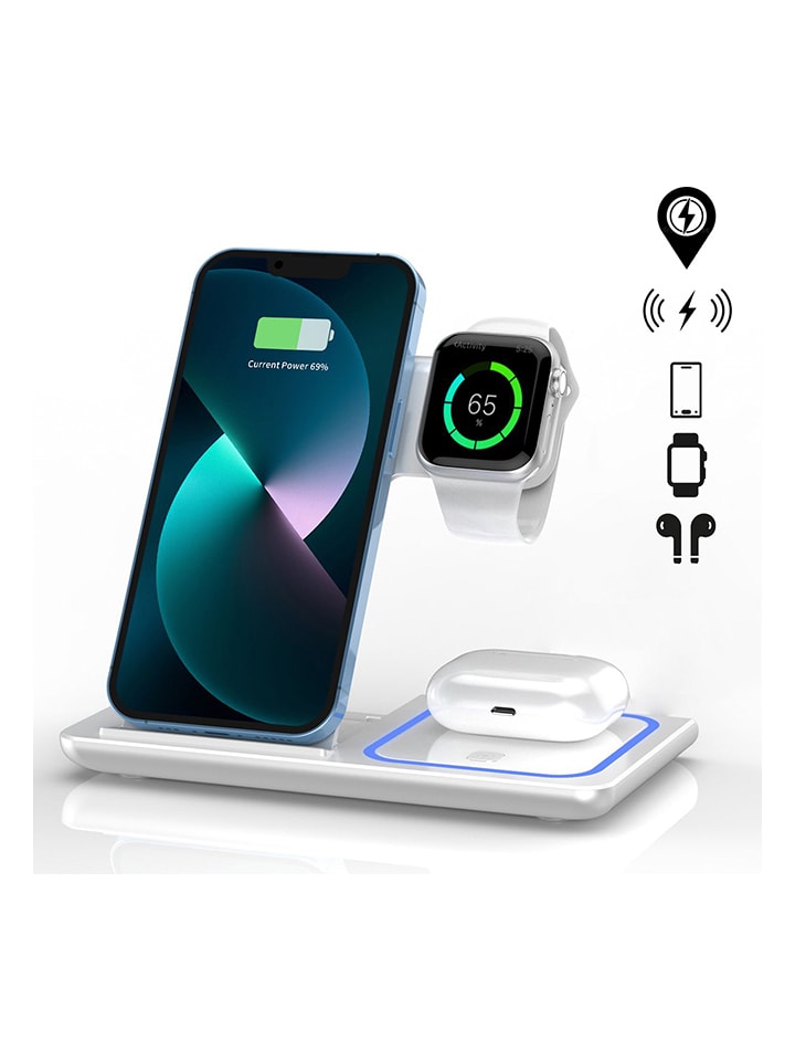 SmartCase 3in-1-Schnellladestation in Weiß günstig kaufen onesize