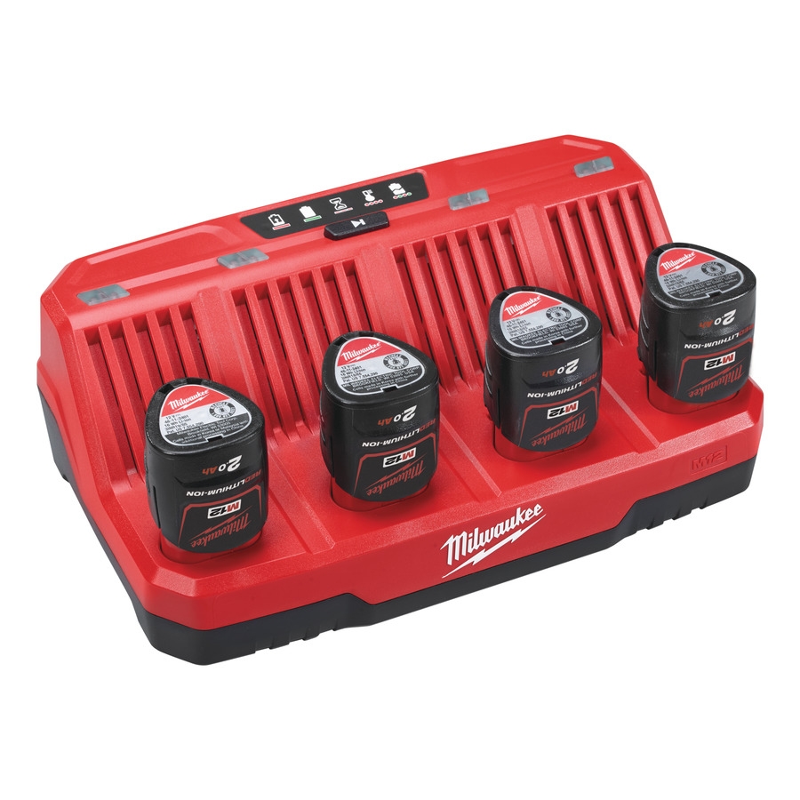Milwaukee-tilbehør 4932430554 M12 C4 4-spors lader 12V