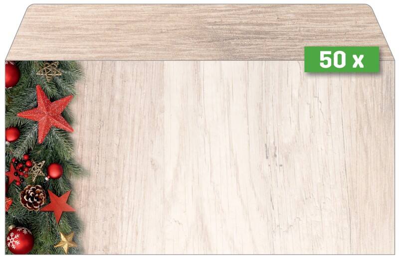 Sigel Weihnachtsumschläge Chalet Style Papier 90 g/m² DL 50 Stück