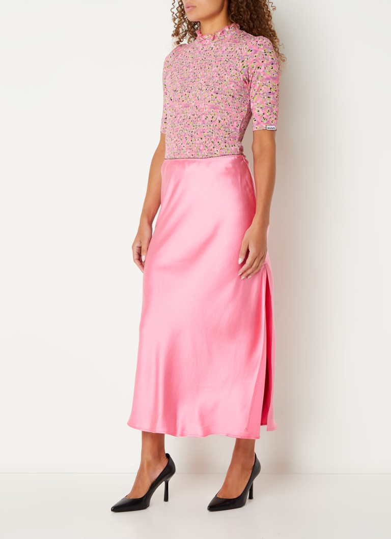 HUGO BOSS Jupe midi en satin Ramitana