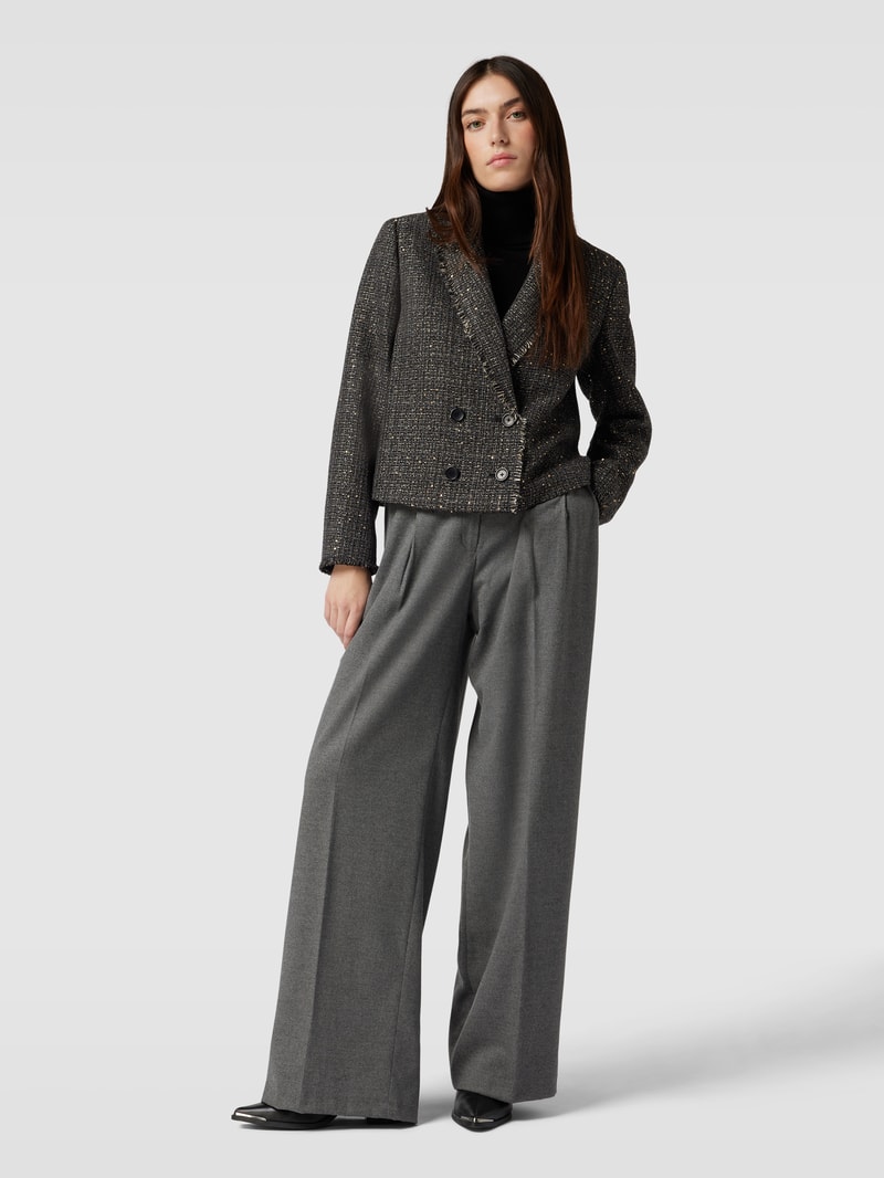 Blazer in Bouclé-Optik in black