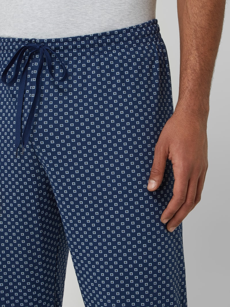 Pyjama-Hose aus Baumwolle in marineblau