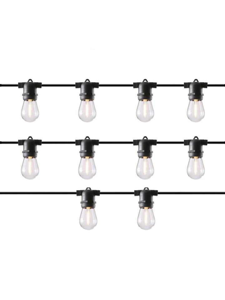 MARELIDA LED Solar Lichterkette Circus mit Glühbirnen L: 4,5m in transparent günstig kaufen onesize