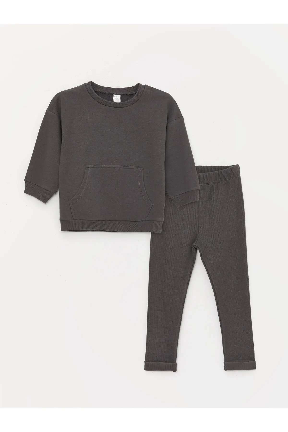 LC Waikiki  2-teiliges Set aus langärmeligem Sweatshirt und Strumpfhosen für Babys mit Rundhalsausschnitt