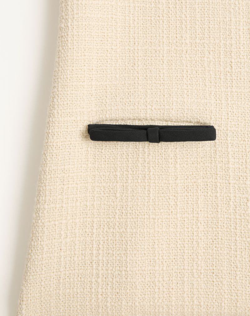 Vestido curto em tweed de lã lisa