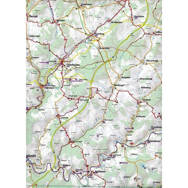Bikeline Radkarte Deutschland Hohenlohe - Franken 1 : 75 000 - Fahrradkarte