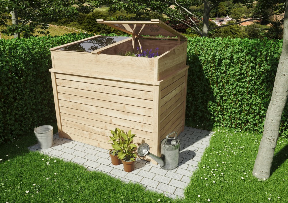 TETZNER & JENTZSCH Lärche Holz Hochbeet B125 x H80 x T85 cm, 650 Liter