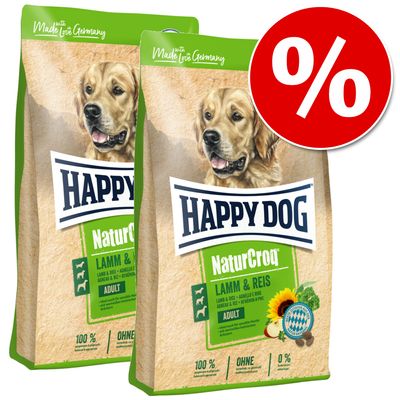 Sparpaket Happy Dog Natur 2 x Großgebinde