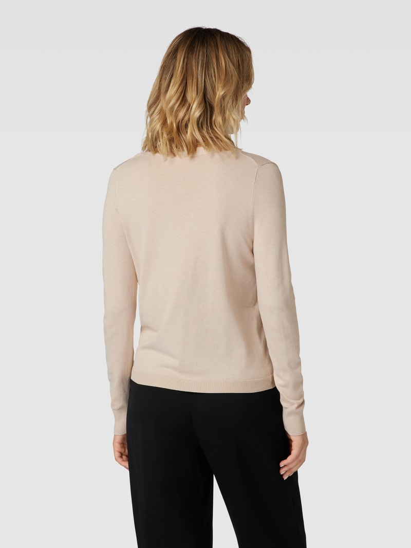 Longsleeve mit V-Ausschnitt in sand