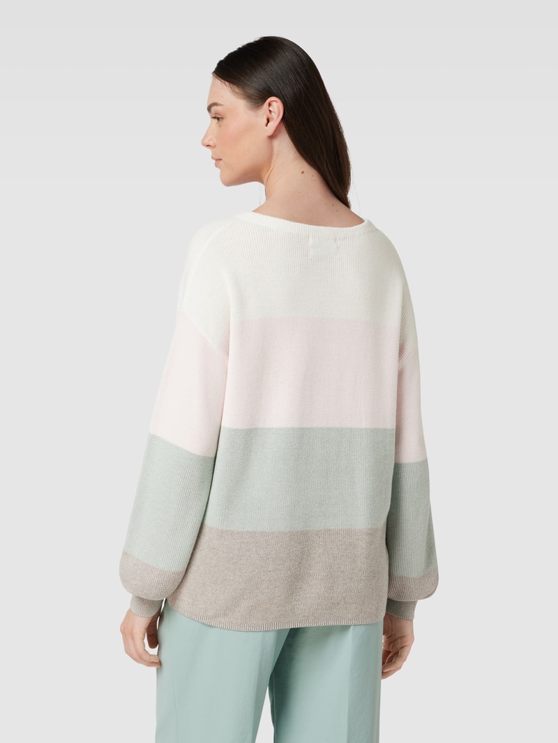 Strickpullover mit Allover-Muster in hellrosa