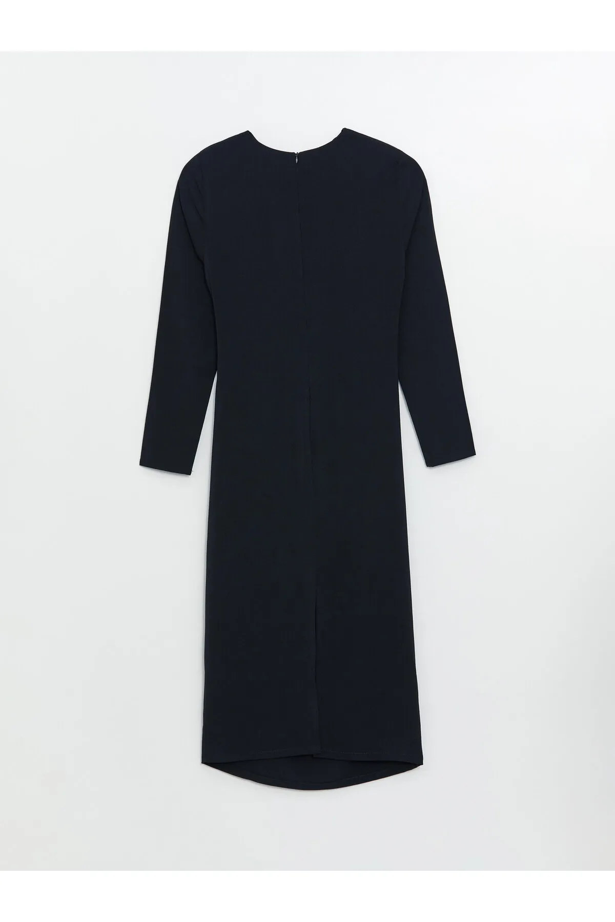 LC Waikiki  Gerades, langärmliges Damenkleid mit Rundhalsausschnitt