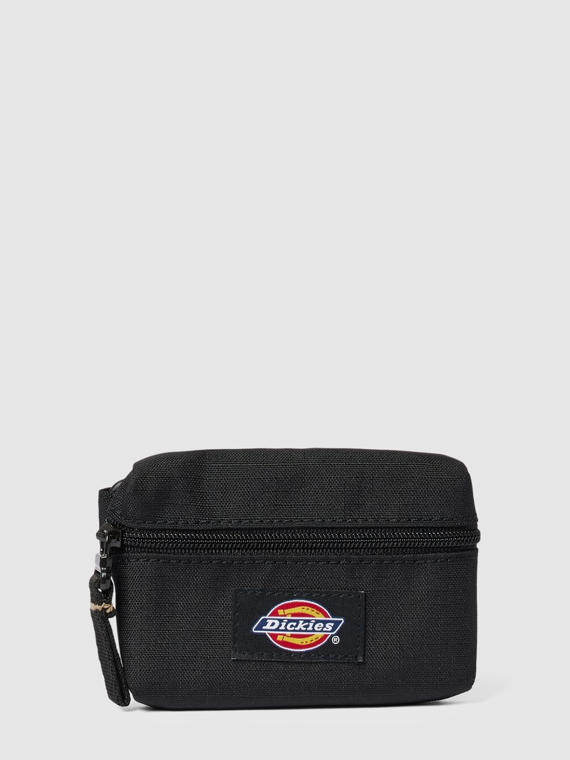 Kartenetui mit Label-Patch in schwarz
