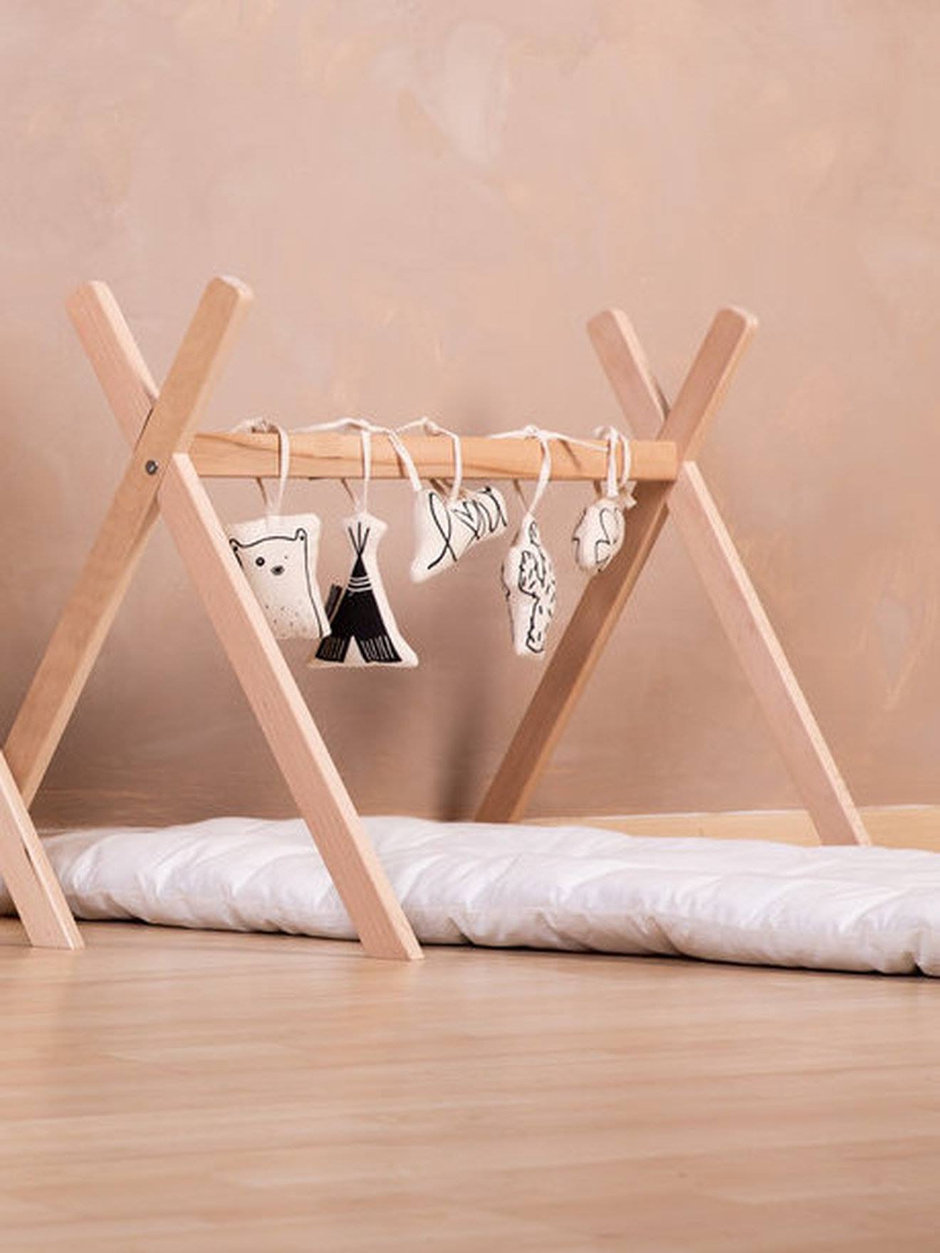 Tipi support transformable CHILDHOME pour couffin Moise hêtre naturel