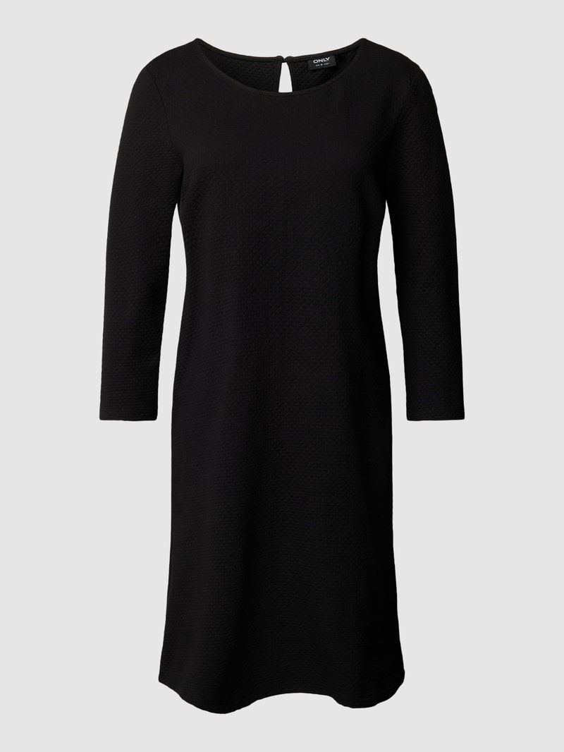Minikleid mit Strukturmuster Modell 'BAY' in black