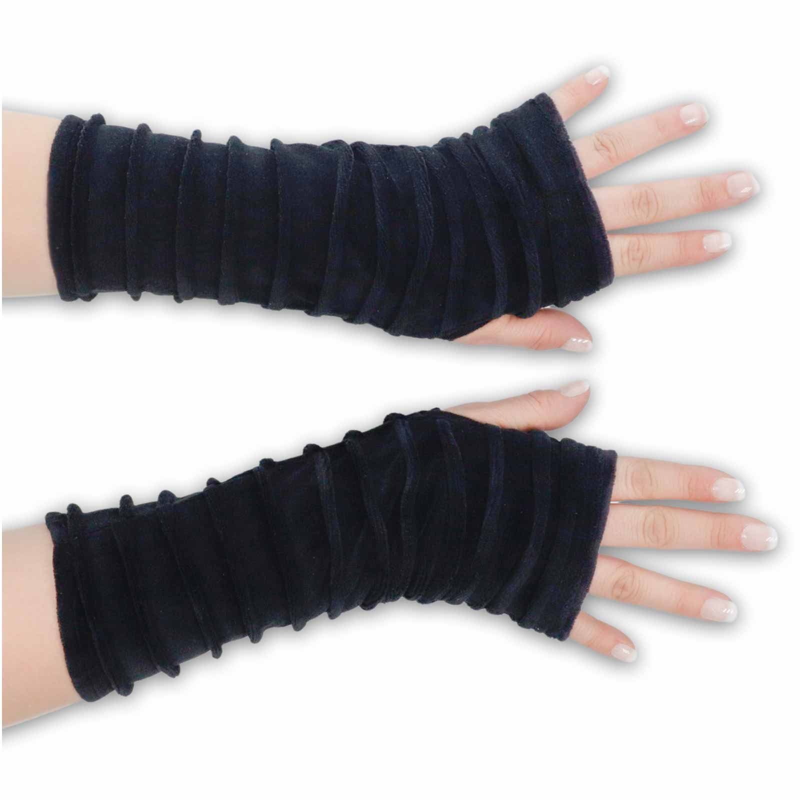 KUNST UND MAGIE Armstulpen Kunst und Magie Samt Armstulpen Stulpen Handwärmer Handschuhe Boho