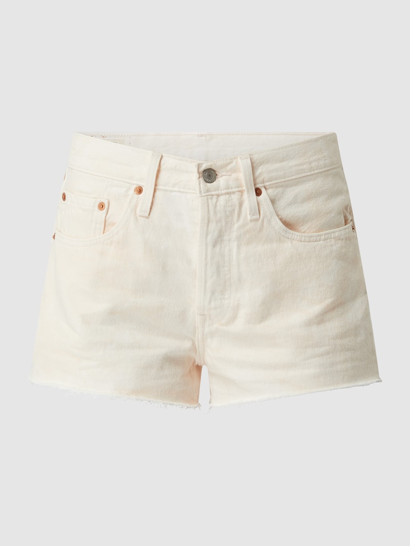 High Rise Jeansshorts aus Denim in offwhite