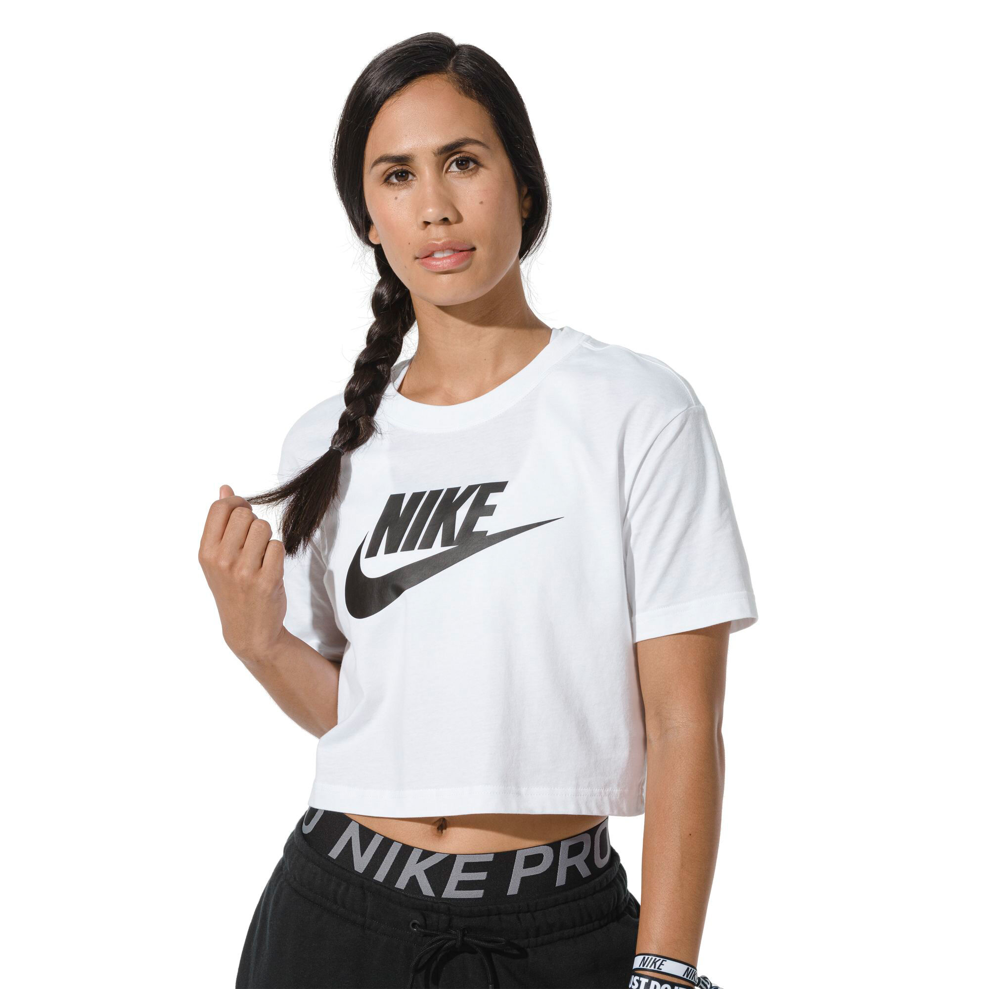 Sportswear Essential Crop T-Shirt Damen - Weiß, Schwarz