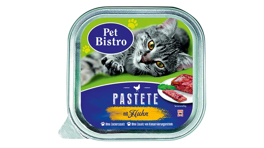 Pet Bistro Katzennassfutter - Pastete mit Huhn 100 g