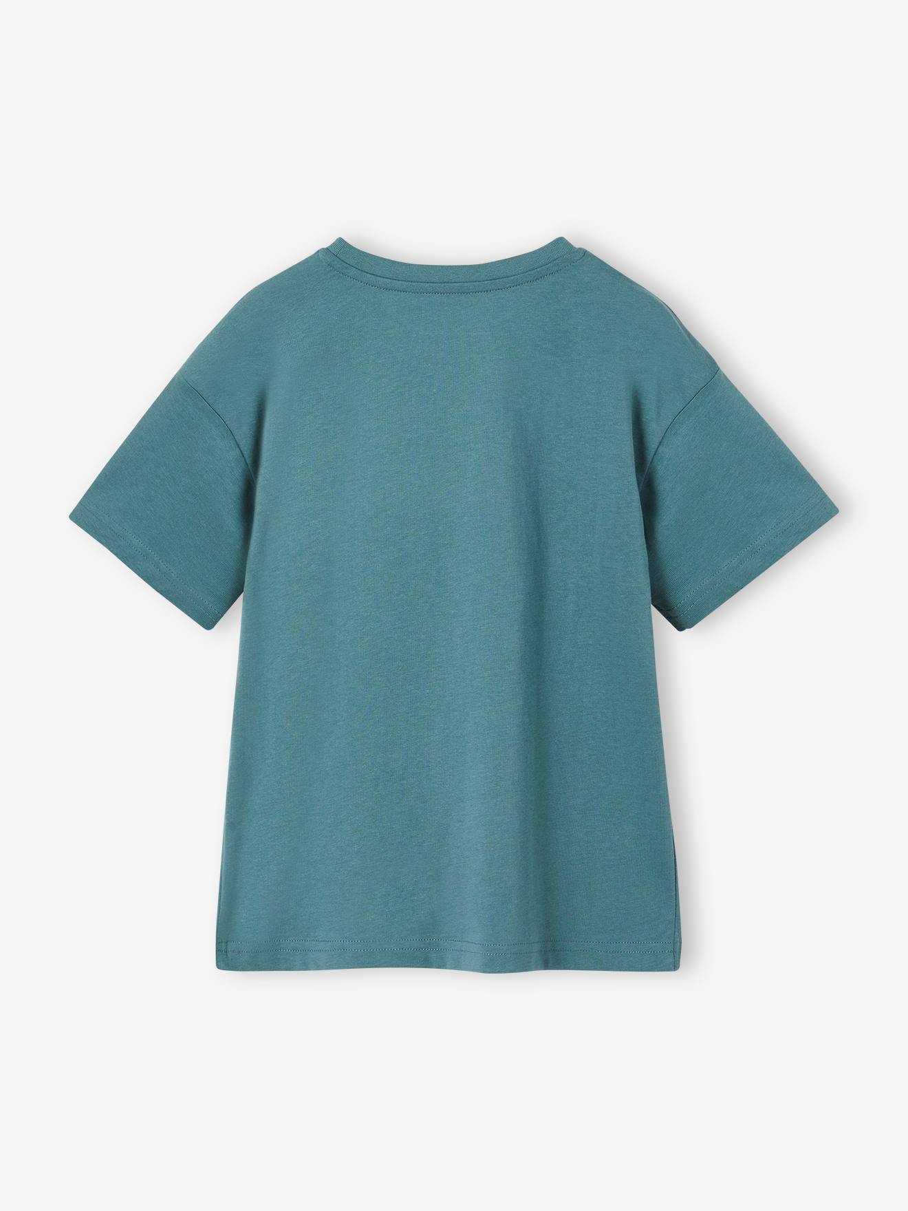 Vertbaudet Jungen T-Shirt mit Fotoprint, Recycling-Baumwolle - aqua